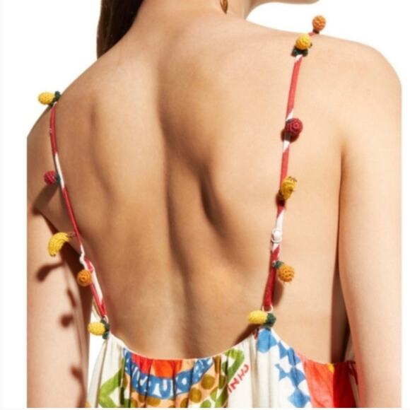 NEW NWT $285 FARM Rio Mixed Picnic Fruit Tiered Maxi Dress - Picture 5 of 10